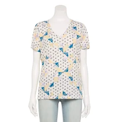 Women's Tall Sonoma Goods For Life® Everyday V-Neck Tee -StyleUp Sales Store 5686285 Ivory Quilt