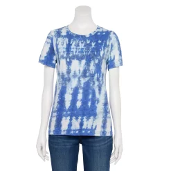 Women's Tall Sonoma Goods For Life® Essential Crewneck Tee -StyleUp Sales Store 5686288 Indigo Tie Dye