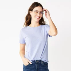 Women's Tall Sonoma Goods For Life® Essential Crewneck Tee -StyleUp Sales Store 5686288 Light Purple