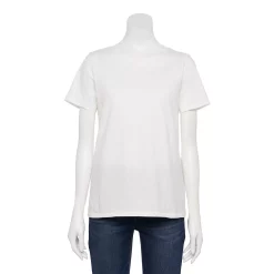 Women's Tall Sonoma Goods For Life® Essential Crewneck Tee -StyleUp Sales Store 5686288 White