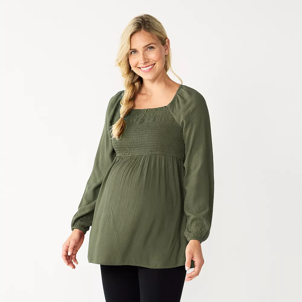 Maternity Sonoma Goods For Life® Smocked Bodice Empire Top 6 Maternity Sonoma Goods For Life® Smocked Bodice Empire Top - Image 4
