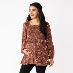 Maternity Sonoma Goods For Life® Smocked Bodice Empire Top 12 Maternity Sonoma Goods For Life® Smocked Bodice Empire Top -StyleUp Sales Store 5686595 Multi Floral