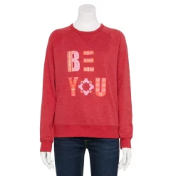Petite Sonoma Goods For Life® Everyday Crewneck Sweatshirt -StyleUp Sales Store 5690936 Red Be You