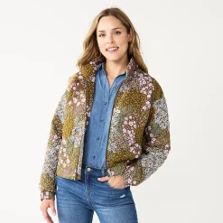 Women's Sonoma Goods For Life® Quilted Print Jacket 8 Women's Sonoma Goods For Life® Quilted Print Jacket -StyleUp Sales Store 5697247 Olive Floral
