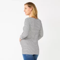 Maternity Sonoma Goods For Life® Long Sleeve Knotted Thermal Top -StyleUp Sales Store 5698993 ALT