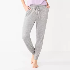 Women's Sonoma Goods For Life® Soft Knit Banded Bottom Pajama Pants -StyleUp Sales Store 5724864 Silver Heather
