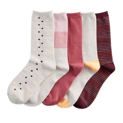 Sonoma Goods For Life® 5 Pack Stripes & Dot Crew Socks 5 Sonoma Goods For Life® 5 Pack Stripes & Dot Crew Socks -StyleUp Sales Store 5743835 ALT