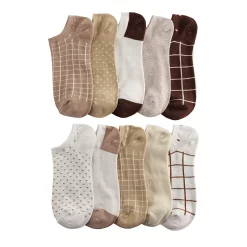 Sonoma Goods For Life® 10 Pack Check Pattern No Show Socks -StyleUp Sales Store 5744058 Check Pattern