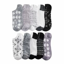 Sonoma Goods For Life® 10 Pack Check Pattern No Show Socks -StyleUp Sales Store 5744058 Southwest Aztec