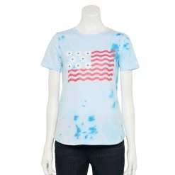 Women's Sonoma Goods For Life® Patriotic Graphic Tee -StyleUp Sales Store 5757625 Tie Dye Flower Flag