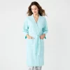 Women's Sonoma Goods For Life® Cloud Knit 3/4 Sleeve Robe -StyleUp Sales Store 5780935 Aqua