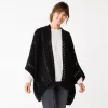 Women's Sonoma Goods For Life® Open Knit Kimono -StyleUp Sales Store 5796217 Black