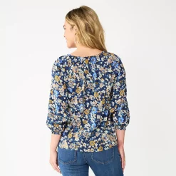 Women's Sonoma Goods For Life® Three-Quarter Sleeve Top -StyleUp Sales Store 5806184 ALT