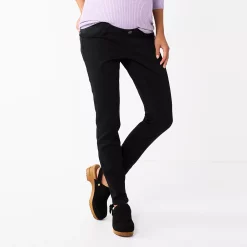 Maternity Sonoma Goods For Life® Side Panel Belly Band Jeggings -StyleUp Sales Store 5812471 Black