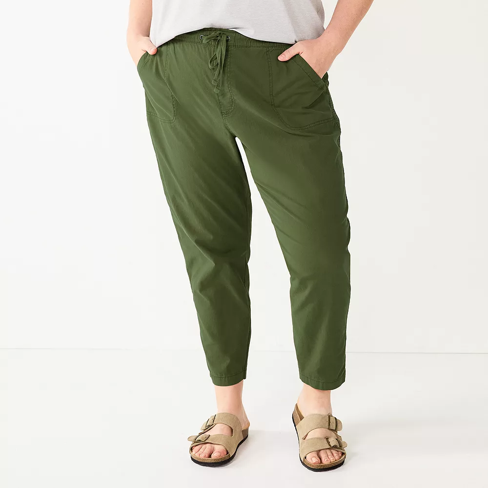 Plus Size Sonoma Goods For Life® Paperbag Waist Capri Pants 3 Plus Size Sonoma Goods For Life® Paperbag Waist Capri Pants
