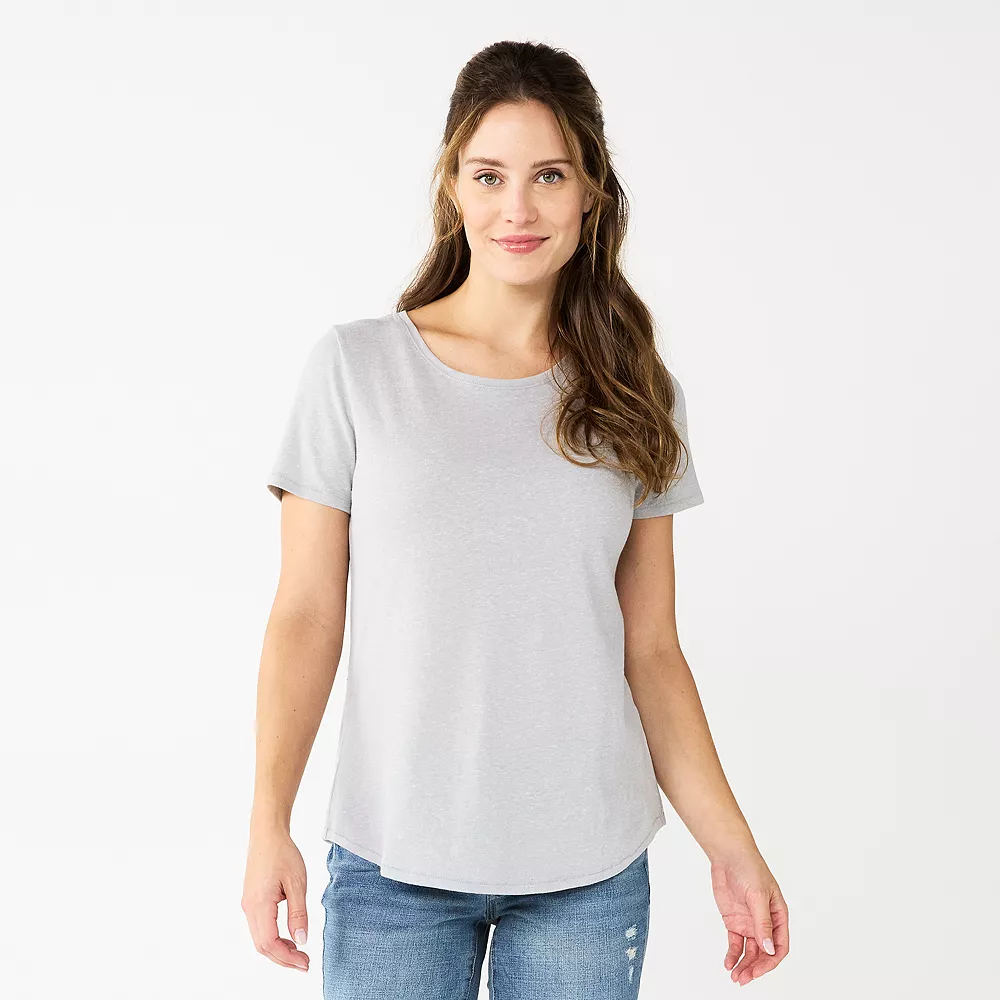 Women's Sonoma Goods For Life® Short Sleeve Curved Hem Crewneck Tee 9 Women's Sonoma Goods For Life® Short Sleeve Curved Hem Crewneck Tee - Image 7