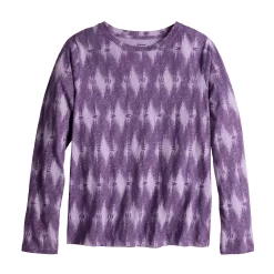 Women's Sonoma Goods For Life® Adaptive & Easy Dressing Everyday Long Sleeve Top 23 Women's Sonoma Goods For Life® Adaptive & Easy Dressing Everyday Long Sleeve Top -StyleUp Sales Store 5816132 Purple Geo