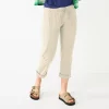 Women's Sonoma Goods For Life® Paperbag Waist Capri Pants -StyleUp Sales Store 5817195 Light Gray