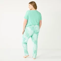 Plus Size Sonoma Goods For Life® 3-piece Pajama Top, Pajama Shorts & Pajama Pants Sleep Set -StyleUp Sales Store 5879135 ALT