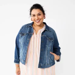 Plus Size Sonoma Goods For Life® Premium Denim Jacket 8 Plus Size Sonoma Goods For Life® Premium Denim Jacket -StyleUp Sales Store 5920754 Dark Wash