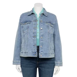 Plus Size Sonoma Goods For Life® Premium Denim Jacket 9 Plus Size Sonoma Goods For Life® Premium Denim Jacket -StyleUp Sales Store 5920754 Light Wash