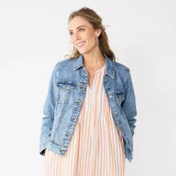 Women's Sonoma Goods For Life® Denim Jacket -StyleUp Sales Store 5923729 Light Wash