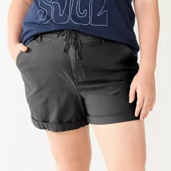 Plus Size Sonoma Goods For Life® Utility Shorts -StyleUp Sales Store 5926948 Black