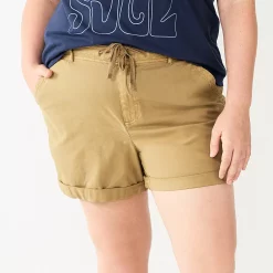 Plus Size Sonoma Goods For Life® Utility Shorts -StyleUp Sales Store 5926948 Khaki