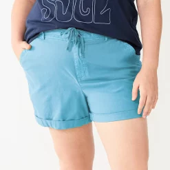 Plus Size Sonoma Goods For Life® Utility Shorts -StyleUp Sales Store 5926948 Light Blue