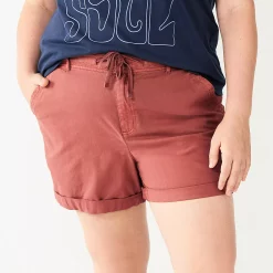 Plus Size Sonoma Goods For Life® Utility Shorts -StyleUp Sales Store 5926948 Maron Petl