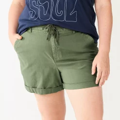 Plus Size Sonoma Goods For Life® Utility Shorts -StyleUp Sales Store 5926948 Olive