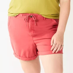 Plus Size Sonoma Goods For Life® Utility Shorts -StyleUp Sales Store 5926948 Pink