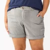 Plus Size Sonoma Goods For Life® Comfort Waist Utility Bermuda Shorts -StyleUp Sales Store 5927089 Light Gray