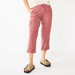 Women's Sonoma Goods For Life® Cargo Utility Capri Pants -StyleUp Sales Store 5928818 Mauve