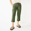 Women's Sonoma Goods For Life® Cargo Utility Capri Pants -StyleUp Sales Store 5928818 Olive