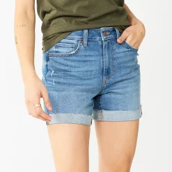 Women's Sonoma Goods For Life® Premium Denim Shorts -StyleUp Sales Store 5932297 Medium Light Wash