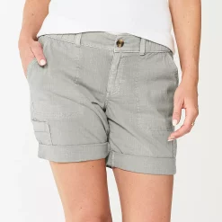 Women's Sonoma Goods For Life® Utility Bermuda Shorts -StyleUp Sales Store 5940057 Light Gray