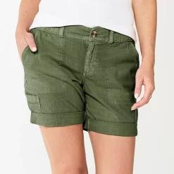 Women's Sonoma Goods For Life® Utility Bermuda Shorts -StyleUp Sales Store 5940057 Olive