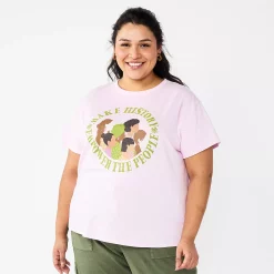 Plus Size Sonoma Goods For Life® Relaxed Graphic Tee -StyleUp Sales Store 5988101 Lilac Empower