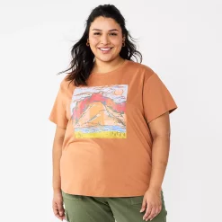 Plus Size Sonoma Goods For Life® Relaxed Graphic Tee -StyleUp Sales Store 5988101 Mountain