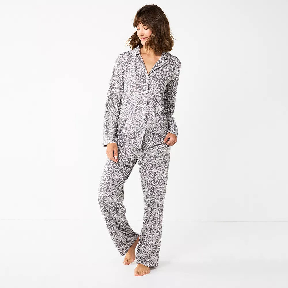 Women's Sonoma Goods For Life® Knit Pajama Shirt & Pajama Pants Sleep Set 5 Women's Sonoma Goods For Life® Knit Pajama Shirt & Pajama Pants Sleep Set - Image 3