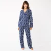 Women's Sonoma Goods For Life® Knit Pajama Shirt & Pajama Pants Sleep Set 1 Women's Sonoma Goods For Life® Knit Pajama Shirt & Pajama Pants Sleep Set -StyleUp Sales Store 6076381 Navy Lil Fisle