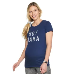 Maternity Sonoma Goods For Life® Fitted Crewneck Graphic Tee -StyleUp Sales Store 6120299 Boy Mama Graphic