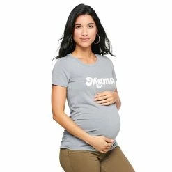 Maternity Sonoma Goods For Life® Fitted Crewneck Graphic Tee -StyleUp Sales Store 6120299 Gray Mama