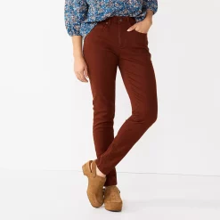 Women's Sonoma Goods For Life® Curvy High-Waisted Skinny Jeans 19 Women's Sonoma Goods For Life® Curvy High-Waisted Skinny Jeans -StyleUp Sales Store 6120421 Velvet Wine
