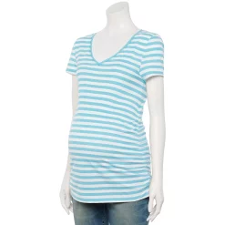 Maternity Sonoma Goods For Life® Essential V-Neck Tee -StyleUp Sales Store 6120474 Blue White Stripe