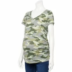 Maternity Sonoma Goods For Life® Essential V-Neck Tee -StyleUp Sales Store 6120474 Camo