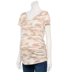 Maternity Sonoma Goods For Life® Essential V-Neck Tee -StyleUp Sales Store 6120474 Neutral Camo