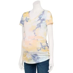 Maternity Sonoma Goods For Life® Essential V-Neck Tee -StyleUp Sales Store 6120474 Neutral Tie Dye