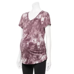 Maternity Sonoma Goods For Life® Essential V-Neck Tee -StyleUp Sales Store 6120474 Purple Tie Dye